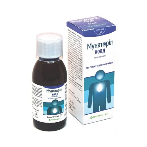 Мунаторил Колд сироп флакон 150 мл в городе Глобино : цены, характеристики.  - фото №1 Мунаторил Колд сироп флакон 150 мл в городе Глобино : цены, характеристики.
