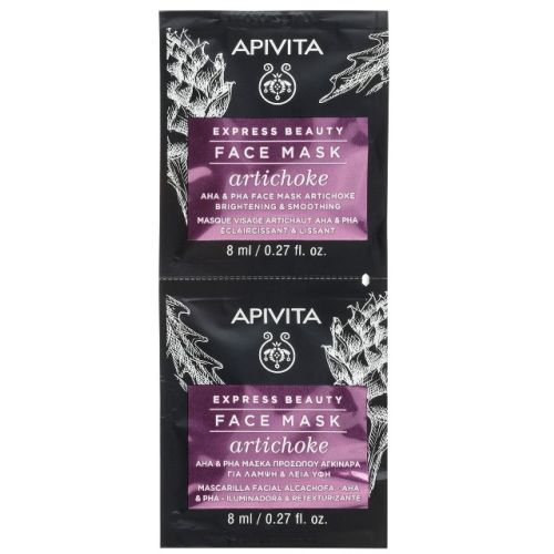 Маска Apivita (Апивита) Express Beauty осветляющая сужающая поры с Артишоком 2 х 8 мл в городе Вышгород : цены, характеристики.  - фото №1 Маска Apivita (Апивита) Express Beauty осветляющая сужающая поры с Артишоком 2 х 8 мл в городе Вышгород : цены, характеристики.