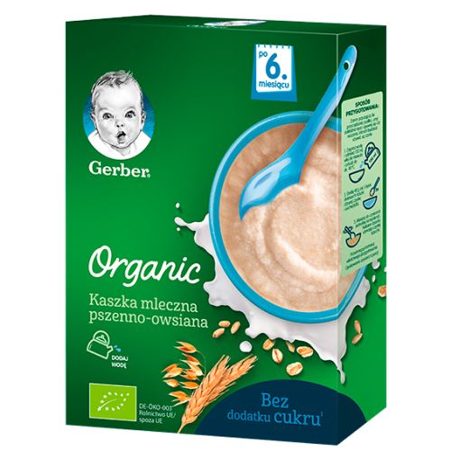 Каша Gerber Organic пшенично-овсяная с ванилью с 6 месяцев 240 г в городе Софиевка : цены, характеристики.  - фото №1 Каша Gerber Organic пшенично-овсяная с ванилью с 6 месяцев 240 г в городе Софиевка : цены, характеристики.