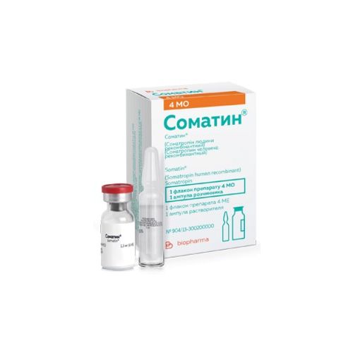 Соматин 1,3 мг (4 МО) розчин 1 мл №1 в місті Глобине : ціни, характеристика.  - фото №1 Соматин 1,3 мг (4 МО) розчин 1 мл №1 в місті Глобине : ціни, характеристика.