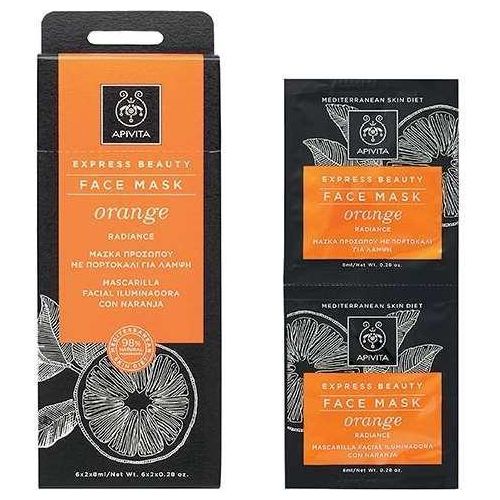 Маска Apivita (Апівіта) Express Beauty сяйво шкіри з апельсином 2х8 мл в місті Перещепине : ціни, характеристика.  - фото №1 Маска Apivita (Апівіта) Express Beauty сяйво шкіри з апельсином 2х8 мл в місті Перещепине : ціни, характеристика.