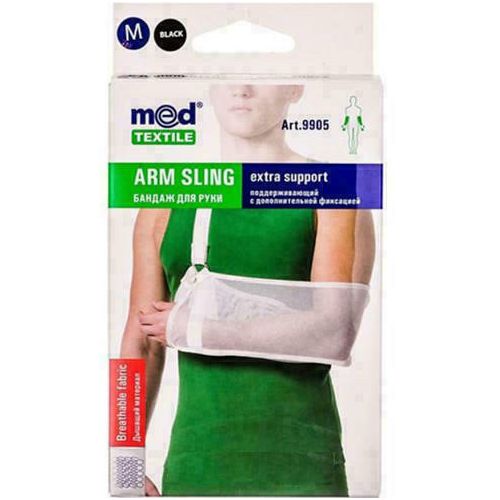 Бандаж Medtextile для руки поддерживающий с дополнительной фиксацией белый (р.М) ADD - фото №1 Бандаж Medtextile для руки поддерживающий с дополнительной фиксацией белый (р.М) ADD