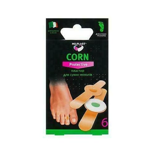 Пластир Corn Protective для сухих мозолів Набір 6 шт - 7х2 см в місті Канів : ціни, характеристика.  - фото №1 Пластир Corn Protective для сухих мозолів Набір 6 шт - 7х2 см в місті Канів : ціни, характеристика.