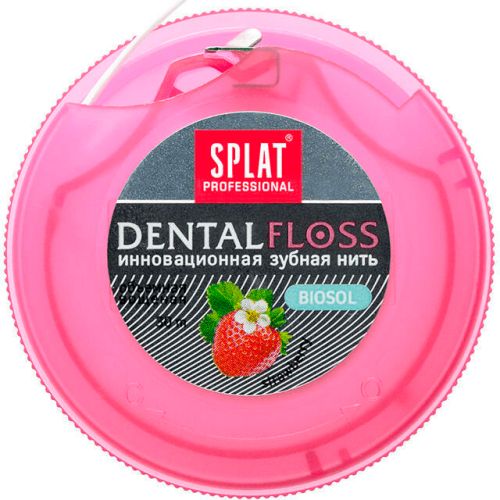Зубна нитка Splat об'ємна з ароматом полуниці 30 м в Україні - фото №1 Зубна нитка Splat об'ємна з ароматом полуниці 30 м в Україні