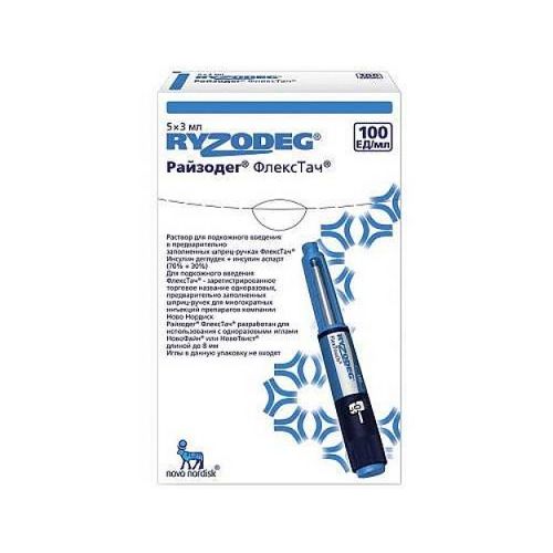Райзодег Флекстач 100 ОД/мл розчин для ін'єкцій 3 мл №5 в місті Харків : ціни, характеристика.  - фото №1 Райзодег Флекстач 100 ОД/мл розчин для ін'єкцій 3 мл №5 в місті Харків : ціни, характеристика.