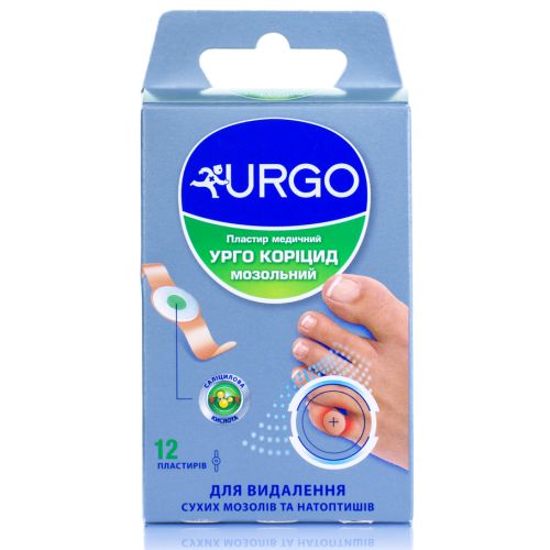 Лейкопластир Urgo Коріцид мозольний №12 в аптеці - фото №1 Лейкопластир Urgo Коріцид мозольний №12 в аптеці