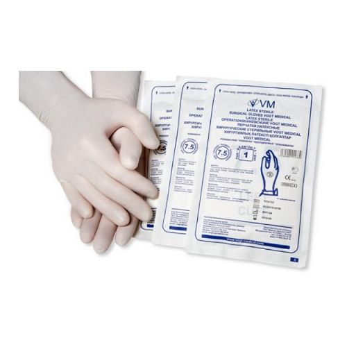 Рукавички Vogt Medical хірургічні латексні опудрені стерильні (р.8) в місті Канів : ціни, характеристика.  - фото №1 Рукавички Vogt Medical хірургічні латексні опудрені стерильні (р.8) в місті Канів : ціни, характеристика.