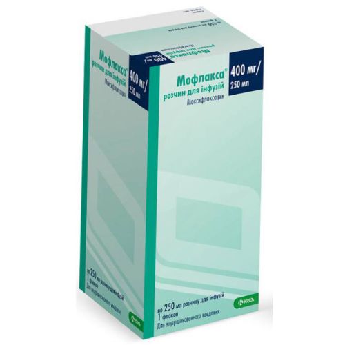 Мофлакса 400 мг/250 мл розчин 250 мл флакон №1 в місті Хмельницький : ціни, характеристика.  - фото №1 Мофлакса 400 мг/250 мл розчин 250 мл флакон №1 в місті Хмельницький : ціни, характеристика.