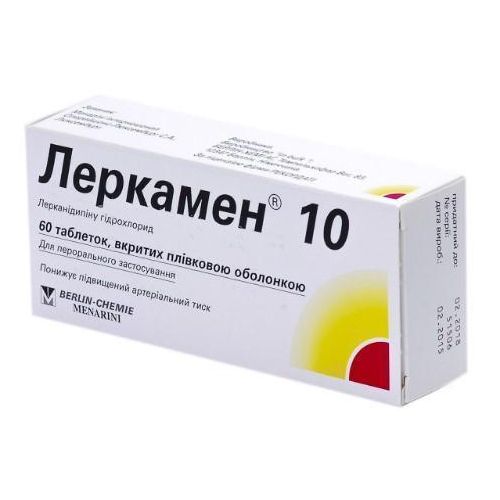 Леркамен 10 мг таблетки №60  в місті Первомайськ : ціни, характеристика.  - фото №1 Леркамен 10 мг таблетки №60  в місті Первомайськ : ціни, характеристика.