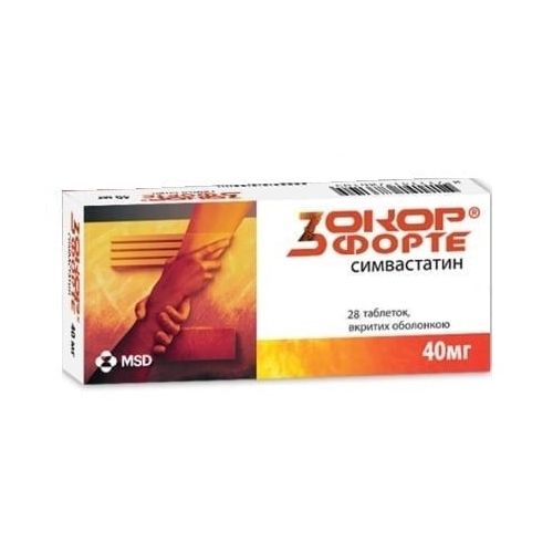 Зокор Форте 40 мг таблетки №28* в городе Борисполь : цены, характеристики. - фото №1 Зокор Форте 40 мг таблетки №28* в городе Борисполь : цены, характеристики.