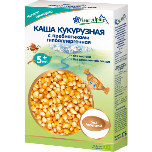 Каша Fleur Alpine кукурудзяна з пребіотиками гіпоалергенна безмолочна, 175 г в місті Глобине : ціни, характеристика.  - фото №1 Каша Fleur Alpine кукурудзяна з пребіотиками гіпоалергенна безмолочна, 175 г в місті Глобине : ціни, характеристика.