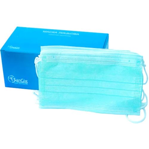 Маска медицинская одноразовая SanGig №1 в Киеве : цены, характеристики.  - фото №1 Маска медицинская одноразовая SanGig №1 в Киеве : цены, характеристики.