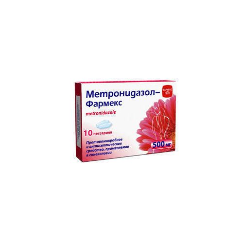 Метронидазол-Фармекс 500 мг пессарии №10   в городе Перещепино : цены, характеристики.  - фото №1 Метронидазол-Фармекс 500 мг пессарии №10   в городе Перещепино : цены, характеристики.
