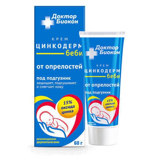 Крем від попрілостей Цинкодерм беби Доктор Біокон 60 г в Дніпрі : ціни, характеристика.  - фото №1  Крем від попрілостей Цинкодерм беби Доктор Біокон 60 г в Дніпрі : ціни, характеристика.