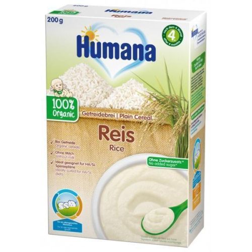 Каша Humana безмолочна органічна рисова (з 6 місяців) 200 г в місті Глобине : ціни, характеристика.  - фото №1  Каша Humana безмолочна органічна рисова (з 6 місяців) 200 г в місті Глобине : ціни, характеристика.