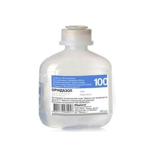 Орнідазол 500 мг/100 мл розчин 100 мл в місті Крюківщина : ціни, характеристика.  - фото №1 Орнідазол 500 мг/100 мл розчин 100 мл в місті Крюківщина : ціни, характеристика.