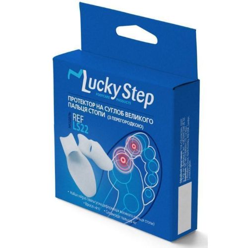 Протектор Lucky Step на суглоб великого пальця стопи (з перегородкою) LS22 (р.2) в місті Канів : ціни, характеристика.  - фото №1 Протектор Lucky Step на суглоб великого пальця стопи (з перегородкою) LS22 (р.2) в місті Канів : ціни, характеристика.