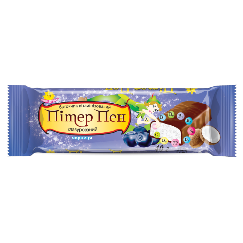 Батончик Пітер Пен вітамінізований чорниця в молочній глазурі в місті Софіївка : ціни, характеристика.  - фото №1 Батончик Пітер Пен вітамінізований чорниця в молочній глазурі в місті Софіївка : ціни, характеристика.