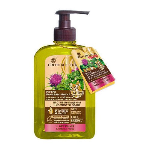 Бальзам-маска Green Collection проти випадіння та ламкості волосся 290 мл в місті Рахів : ціни, характеристика.  - фото №1 Бальзам-маска Green Collection проти випадіння та ламкості волосся 290 мл в місті Рахів : ціни, характеристика.