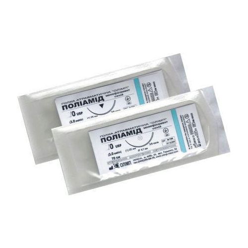 Хірургічний шовний матеріал Поліамід 3/0 ріжуча голка 20 см в місті Канів : ціни, характеристика.  - фото №1 Хірургічний шовний матеріал Поліамід 3/0 ріжуча голка 20 см в місті Канів : ціни, характеристика.