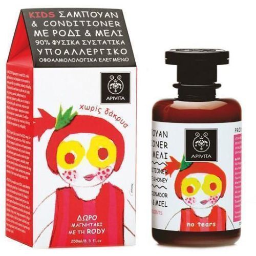 Шампунь-кондиционер Apivita (Апивита) KIDS детский с гранатом и медом 250 мл в городе Вышгород : цены, характеристики.  - фото №1  Шампунь-кондиционер Apivita (Апивита) KIDS детский с гранатом и медом 250 мл в городе Вышгород : цены, характеристики.