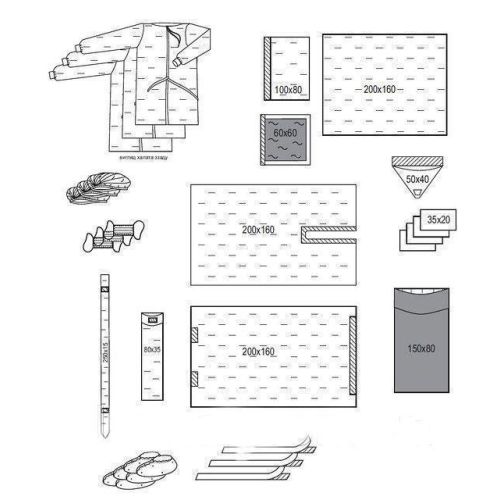 Комплект одягу та покриттів ортопедичний стерильний №1/Б в місті Полтава : ціни, характеристика.  - фото №1 Комплект одягу та покриттів ортопедичний стерильний №1/Б в місті Полтава : ціни, характеристика.