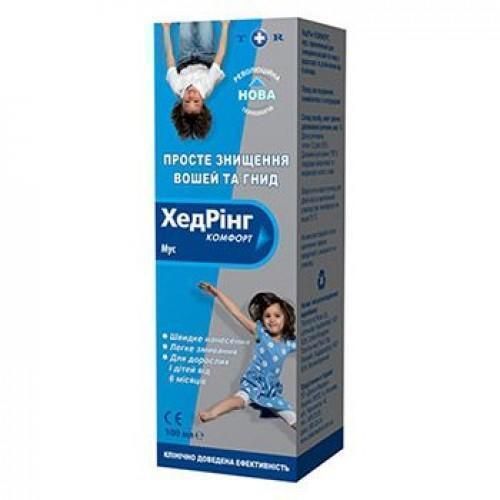 ХедРинг Комфорт мусс против вшей и гнид 100 мл в городе Вышгород : цены, характеристики.  - фото №1 ХедРинг Комфорт мусс против вшей и гнид 100 мл в городе Вышгород : цены, характеристики.