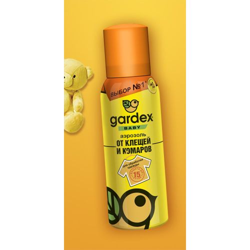 Аерозоль Gardex Baby для дітей для одягу від кліщів і комах 100 мл фото - фото №1 Аерозоль Gardex Baby для дітей для одягу від кліщів і комах 100 мл фото