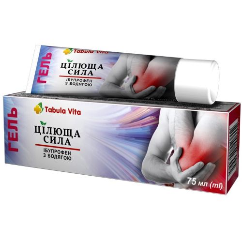 Гель Tabula Vita Цілюща сила Ібупрофєн з бадягою, 75 мл в місті Дрогобич : ціни, характеристика. - фото №1 Гель Tabula Vita Цілюща сила Ібупрофєн з бадягою, 75 мл в місті Дрогобич : ціни, характеристика.