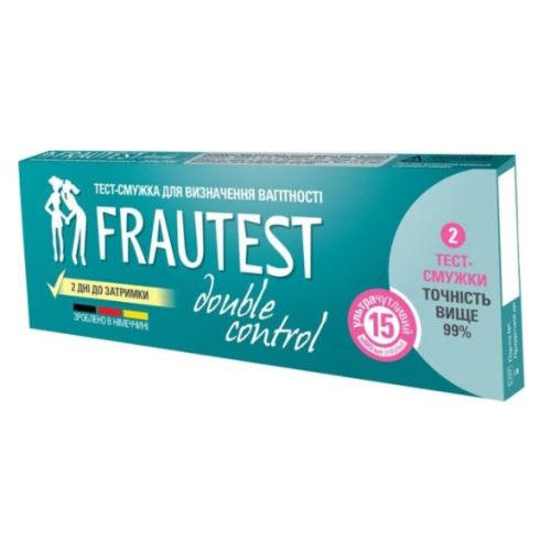 Тест-полоска для определения беременности FrauTest double control №2 в городе Канев : цены, характеристики.  - фото №1 Тест-полоска для определения беременности FrauTest double control №2 в городе Канев : цены, характеристики.