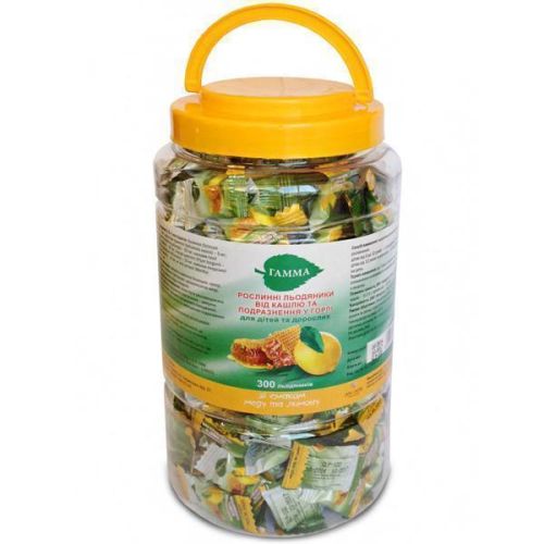 Гамма рослинні льодяники зі смаком меду та лимону, №300 в місті Софіївка : ціни, характеристика.  - фото №1 Гамма рослинні льодяники зі смаком меду та лимону, №300 в місті Софіївка : ціни, характеристика.