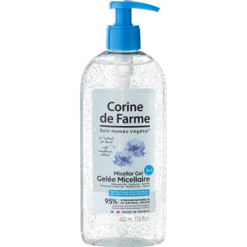 Гель Corine de Farme (Корин де Фарм) для лица мицеллярный 3в1 с васильком для всех типов кожи 400 мл цена - фото №1 Гель Corine de Farme (Корин де Фарм) для лица мицеллярный 3в1 с васильком для всех типов кожи 400 мл цена