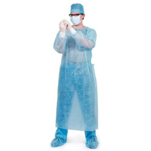 Халат хирургический из нетканого материала, на кнопках р.L в городе Канев : цены, характеристики.  - фото №1 Халат хирургический из нетканого материала, на кнопках р.L в городе Канев : цены, характеристики.