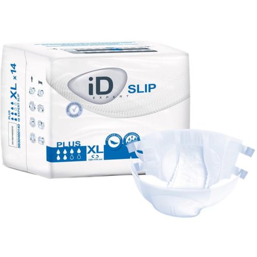 Підгузки для дорослих iD Expert Slip Plus р. XL (120-170 см) 14 шт. в місті Канів : ціни, характеристика.  - фото №1 Підгузки для дорослих iD Expert Slip Plus р. XL (120-170 см) 14 шт. в місті Канів : ціни, характеристика.
