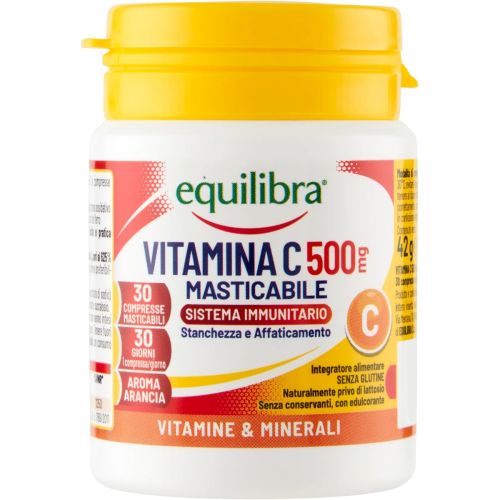 Диетическая добавка Equilibra (Эквилибра) с витамином C 500 мг, жевательные таблетки №30 в городе Львов : цены, характеристики. - фото №1 Диетическая добавка Equilibra (Эквилибра) с витамином C 500 мг, жевательные таблетки №30 в городе Львов : цены, характеристики.