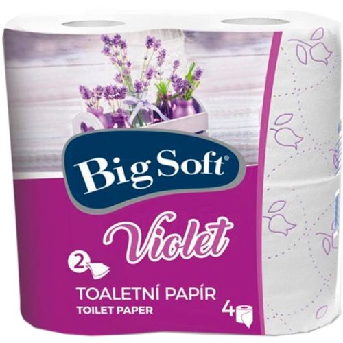 Туалетная бумага Big Soft Violet 2 слоя 4 шт. в интернет-аптеке - фото №1 Туалетная бумага Big Soft Violet 2 слоя 4 шт. в интернет-аптеке