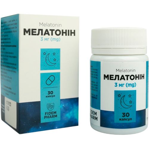 Мелатонін желатинові капсули №30 в місті Львів : ціни, характеристика.  - фото №1 Мелатонін желатинові капсули №30 в місті Львів : ціни, характеристика.