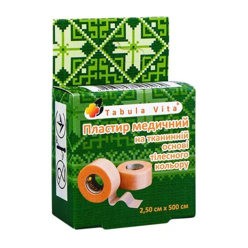 Пластырь Табула Вита на тканевой основе телесный, 1,25 см х 500 см №1 в Днепре : цены, характеристики. - фото №1 Пластырь Табула Вита на тканевой основе телесный, 1,25 см х 500 см №1 в Днепре : цены, характеристики.