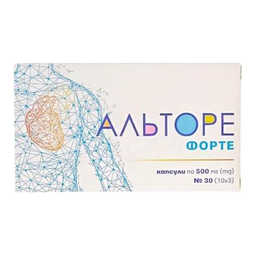 Альторе форте 500 мг капсули №30 в місті Софіївка : ціни, характеристика.  - фото №1 Альторе форте 500 мг капсули №30 в місті Софіївка : ціни, характеристика.