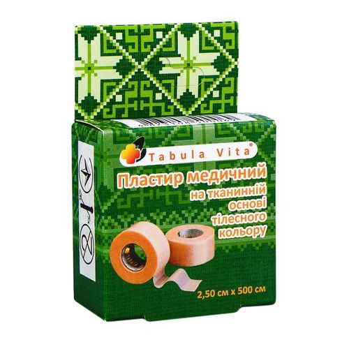 Пластырь Табула Вита на тканевой основе телесного цвета, 2,5 см х 500 см в Днепре : цены, характеристики. - фото №1 Пластырь Табула Вита на тканевой основе телесного цвета, 2,5 см х 500 см в Днепре : цены, характеристики.