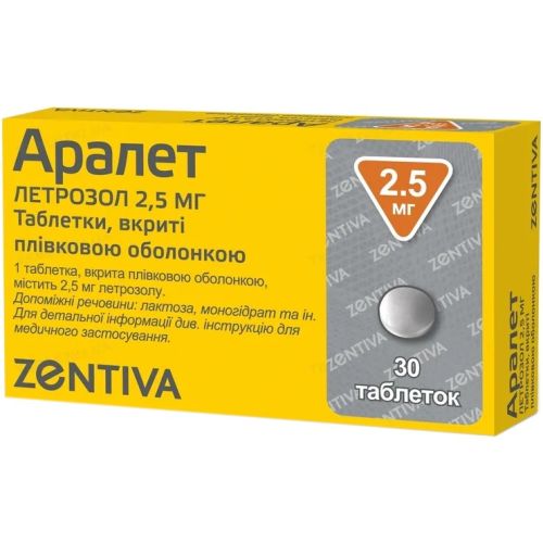 Аралет 2,5 мг таблетки №30 в місті Прилуки : ціни, характеристика. - фото №1 Аралет 2,5 мг таблетки №30 в місті Прилуки : ціни, характеристика.
