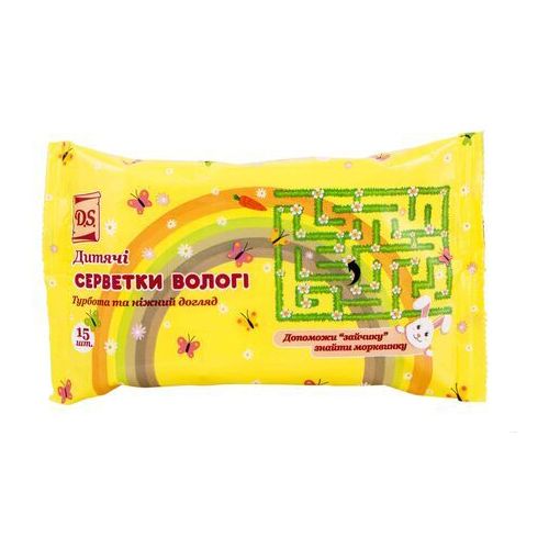 Серветки вологі D.S. Дитячі №15 в місті Луцьк : ціни, характеристика.  - фото №1 Серветки вологі D.S. Дитячі №15 в місті Луцьк : ціни, характеристика.