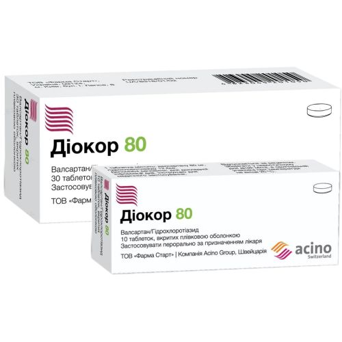 Діокор 80 мг таблетки №30+10 в місті Чернігів : ціни, характеристика.  - фото №1 Діокор 80 мг таблетки №30+10 в місті Чернігів : ціни, характеристика.