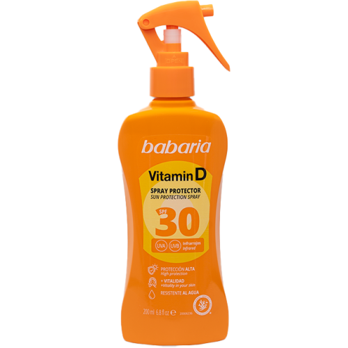 Спрей Babaria (Бабарія) сонцезахисний для тіла вітамін D SPF30 200 мл в місті Вишгород : ціни, характеристика.  - фото №1 Спрей Babaria (Бабарія) сонцезахисний для тіла вітамін D SPF30 200 мл в місті Вишгород : ціни, характеристика.