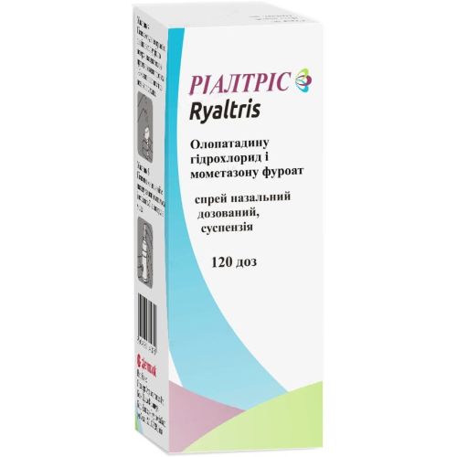Ріалтріс спрей назальний 120 доз в місті Вишгород : ціни, характеристика.  - фото №1 Ріалтріс спрей назальний 120 доз в місті Вишгород : ціни, характеристика.