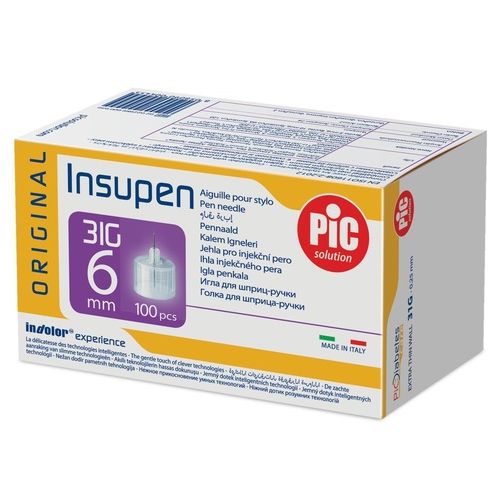 Голки для інсулінових шприц-ручок Insupen (Інсупен) розмір 31G (0,25 x 6 мм) №100 в місті Рахів : ціни, характеристика.  - фото №1 Голки для інсулінових шприц-ручок Insupen (Інсупен) розмір 31G (0,25 x 6 мм) №100 в місті Рахів : ціни, характеристика.