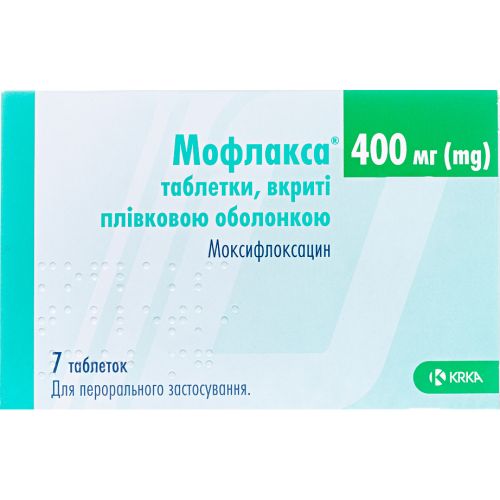 Мофлакса 400 мг таблетки №7 в городе Первомайск : цены, характеристики.  - фото №1 Мофлакса 400 мг таблетки №7 в городе Первомайск : цены, характеристики.