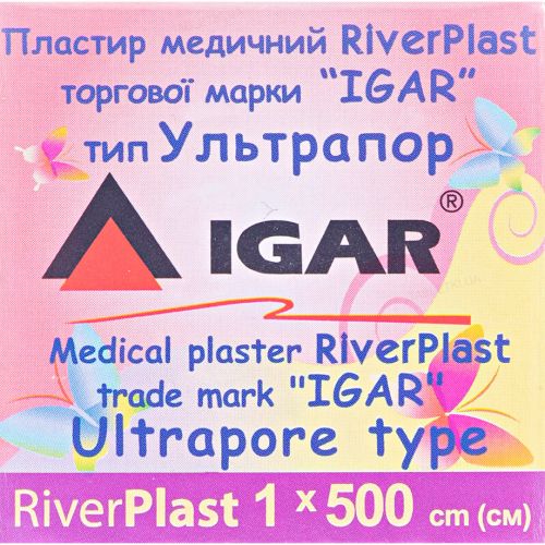Пластырь медицинский Igar RiverPlast тип Ультрапор на нетканой основе 1 см х 500 см, 1 шт. в городе Софиевка : цены, характеристики.  - фото №1 Пластырь медицинский Igar RiverPlast тип Ультрапор на нетканой основе 1 см х 500 см, 1 шт. в городе Софиевка : цены, характеристики.