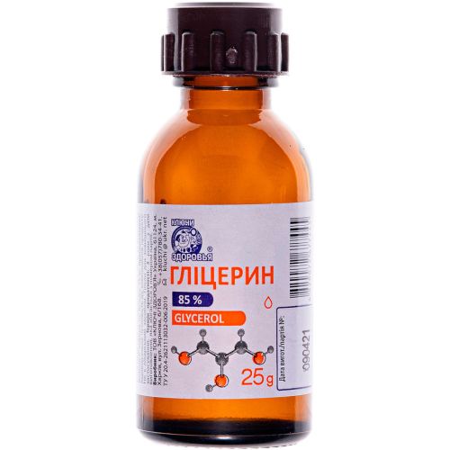 Гліцерин 85% лосьйон, 25 мл в місті Перещепине : ціни, характеристика.  - фото №1 Гліцерин 85% лосьйон, 25 мл в місті Перещепине : ціни, характеристика.