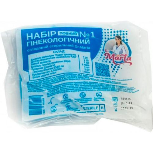 Набір гінекологічний Dr.Marta оглядовий стерильний №1 в місті Канів : ціни, характеристика.  - фото №1 Набір гінекологічний Dr.Marta оглядовий стерильний №1 в місті Канів : ціни, характеристика.